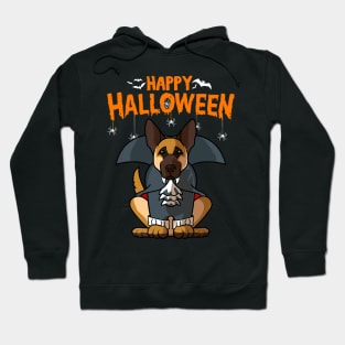 German Shepherd Dog Happy Halloween Vampire Hoodie